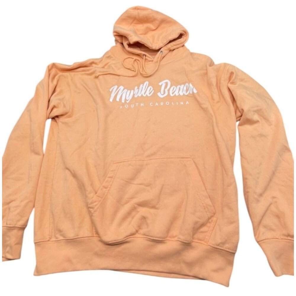 Myrtle Beach South Carolina Peach Hoodie XL Coastal Swell sweatshirt long READ